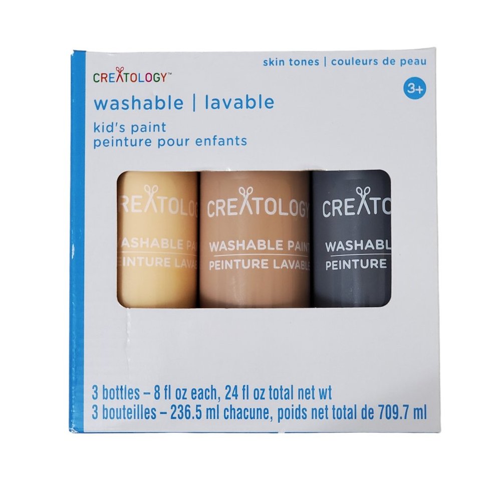 Creatology Washable Kid's Paint Skin Tones 3 Bottles 8fl oz each NEW